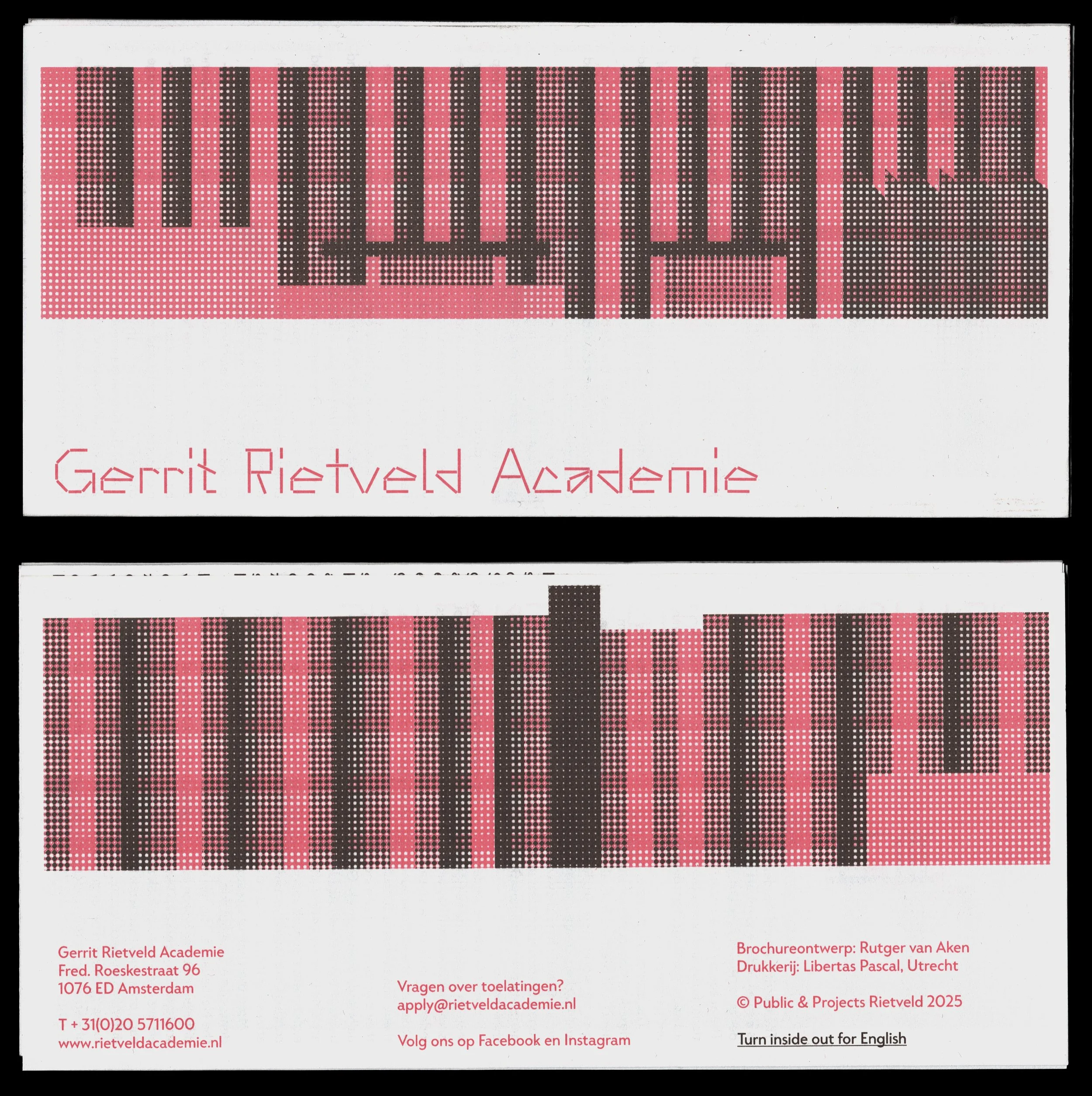 Gerrit Rietveld Academie Brochure Design — RAINY DAY